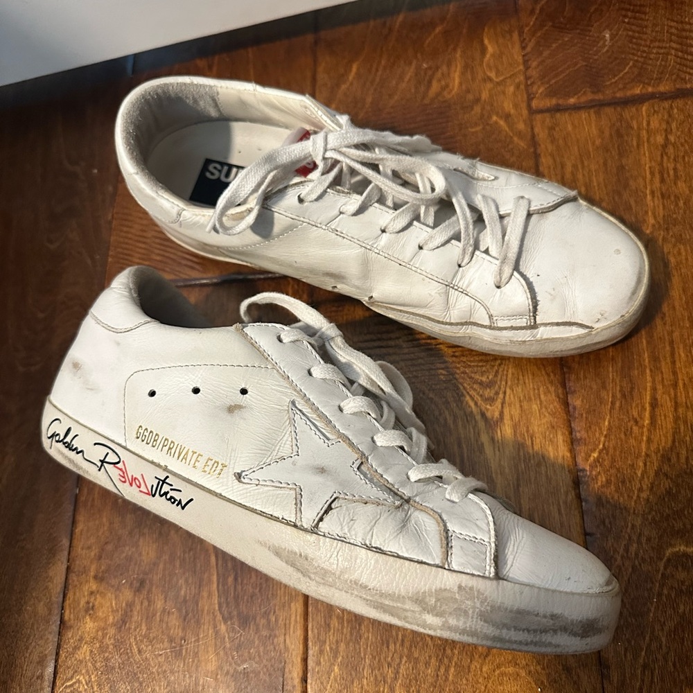 Golden Goose White Superstar Sneakers - Picture 2 of 7